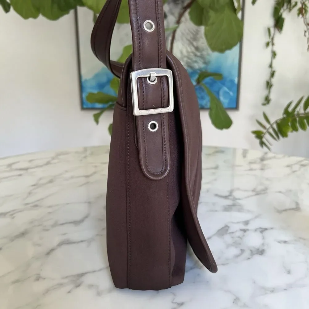COACH Vintage Neo Mail Bag 6208 Neoprene Leather Mahogany Messenger Crossbody